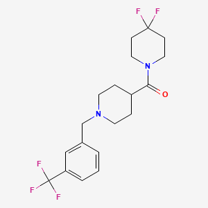 4,4-Difluoro-1-(1-{[3-(trifluoromethyl)phenyl]methyl}piperidine-4-carbonyl)piperidine