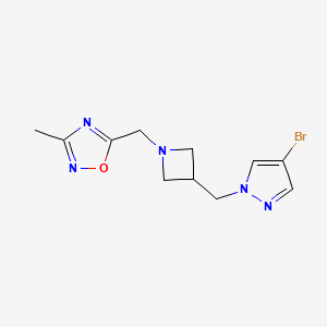 5-({3-[(4-bromo-1H-pyrazol-1-yl)methyl]azetidin-1-yl}methyl)-3-methyl-1,2,4-oxadiazole