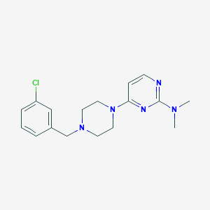 4-{4-[(3-chlorophenyl)methyl]piperazin-1-yl}-N,N-dimethylpyrimidin-2-amine