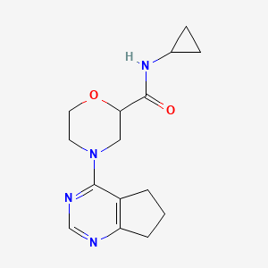 4-{5H,6H,7H-cyclopenta[d]pyrimidin-4-yl}-N-cyclopropylmorpholine-2-carboxamide