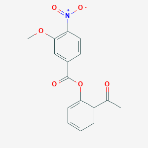 molecular formula C16H13NO6 B1512141 2-乙酰苯基 3-甲氧基-4-硝基苯甲酸酯 CAS No. 145370-32-7
