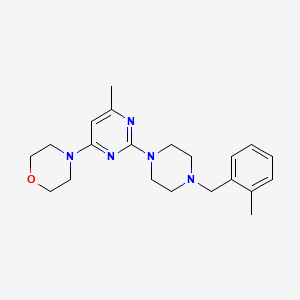 4-(6-Methyl-2-{4-[(2-methylphenyl)methyl]piperazin-1-yl}pyrimidin-4-yl)morpholine