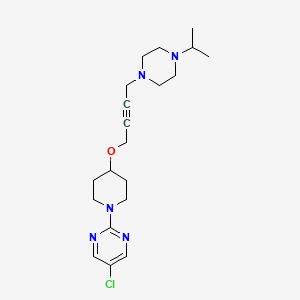 molecular formula C20H30ClN5O B15121411 5-Chloro-2-[4-({4-[4-(propan-2-yl)piperazin-1-yl]but-2-yn-1-yl}oxy)piperidin-1-yl]pyrimidine 