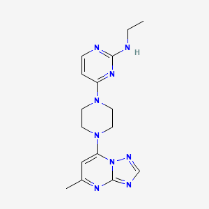 N-ethyl-4-(4-{5-methyl-[1,2,4]triazolo[1,5-a]pyrimidin-7-yl}piperazin-1-yl)pyrimidin-2-amine