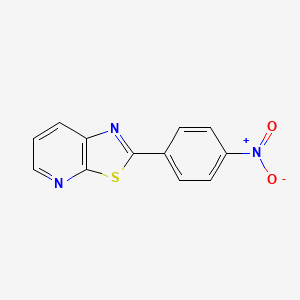 molecular formula C12H7N3O2S B15121429 2-(4-Nitrophenyl)thiazolo[5,4-b]pyridine CAS No. 121717-37-1