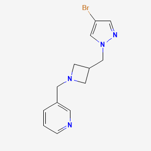 molecular formula C13H15BrN4 B15121539 3-({3-[(4-bromo-1H-pyrazol-1-yl)methyl]azetidin-1-yl}methyl)pyridine 