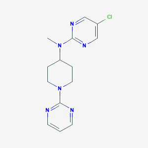 molecular formula C14H17ClN6 B15121547 5-chloro-N-methyl-N-[1-(pyrimidin-2-yl)piperidin-4-yl]pyrimidin-2-amine 