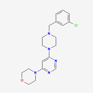 4-(6-{4-[(3-Chlorophenyl)methyl]piperazin-1-yl}pyrimidin-4-yl)morpholine