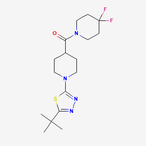 1-(5-Tert-butyl-1,3,4-thiadiazol-2-yl)-4-(4,4-difluoropiperidine-1-carbonyl)piperidine