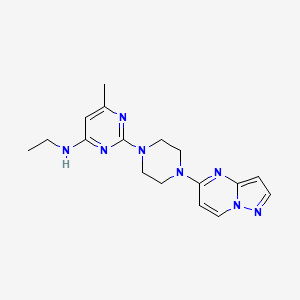 N-ethyl-6-methyl-2-(4-{pyrazolo[1,5-a]pyrimidin-5-yl}piperazin-1-yl)pyrimidin-4-amine