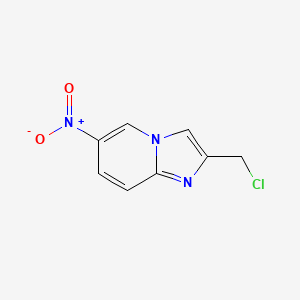 molecular formula C8H6ClN3O2 B1512157 2-(Chloromethyl)-6-nitroimidazo[1,2-a]pyridine CAS No. 256493-04-6
