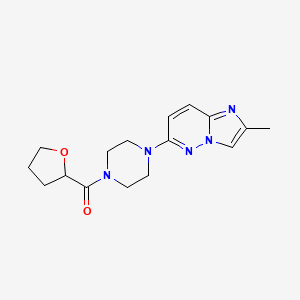 molecular formula C16H21N5O2 B15121574 1-{2-Methylimidazo[1,2-b]pyridazin-6-yl}-4-(oxolane-2-carbonyl)piperazine 