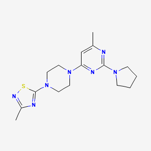 4-Methyl-6-[4-(3-methyl-1,2,4-thiadiazol-5-yl)piperazin-1-yl]-2-(pyrrolidin-1-yl)pyrimidine