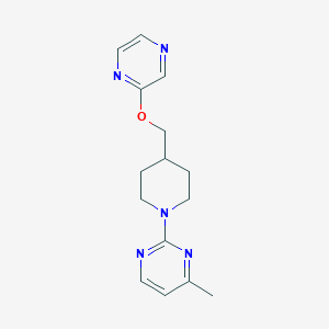 4-Methyl-2-{4-[(pyrazin-2-yloxy)methyl]piperidin-1-yl}pyrimidine