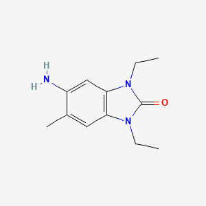 molecular formula C12H17N3O B1512166 5-Amino-1,3-diethyl-6-methyl-1,3-dihydro-2H-benzimidazol-2-one CAS No. 959240-87-0