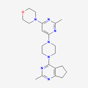 4-[2-methyl-6-(4-{2-methyl-5H,6H,7H-cyclopenta[d]pyrimidin-4-yl}piperazin-1-yl)pyrimidin-4-yl]morpholine