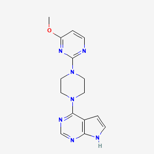 4-methoxy-2-(4-{7H-pyrrolo[2,3-d]pyrimidin-4-yl}piperazin-1-yl)pyrimidine