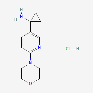 molecular formula C12H18ClN3O B1512170 1-(6-Morpholinopyridin-3-yl)cyclopropanamine hydrochloride CAS No. 566161-18-0