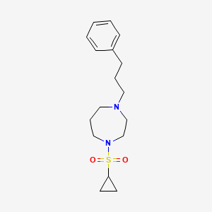 molecular formula C17H26N2O2S B15121705 1-(Cyclopropanesulfonyl)-4-(3-phenylpropyl)-1,4-diazepane 