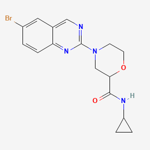 4-(6-bromoquinazolin-2-yl)-N-cyclopropylmorpholine-2-carboxamide