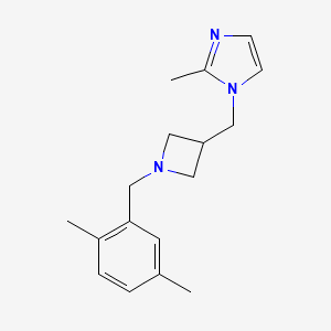 molecular formula C17H23N3 B15121721 1-({1-[(2,5-dimethylphenyl)methyl]azetidin-3-yl}methyl)-2-methyl-1H-imidazole 