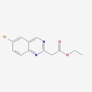 molecular formula C12H11BrN2O2 B1512173 Ethyl 2-(6-bromoquinazolin-2-yl)acetate CAS No. 1159813-62-3