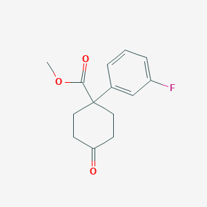 molecular formula C14H15FO3 B1512174 1-(3-氟苯基)-4-氧代环己烷甲酸甲酯 CAS No. 1384264-42-9