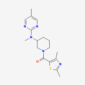 N-[1-(2,4-dimethyl-1,3-thiazole-5-carbonyl)piperidin-3-yl]-N,5-dimethylpyrimidin-2-amine