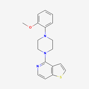 molecular formula C18H19N3OS B15121745 1-(2-Methoxyphenyl)-4-{thieno[3,2-c]pyridin-4-yl}piperazine 