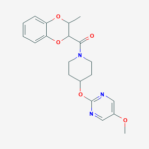 5-Methoxy-2-{[1-(3-methyl-2,3-dihydro-1,4-benzodioxine-2-carbonyl)piperidin-4-yl]oxy}pyrimidine