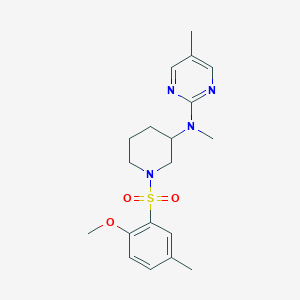 N-[1-(2-methoxy-5-methylbenzenesulfonyl)piperidin-3-yl]-N,5-dimethylpyrimidin-2-amine