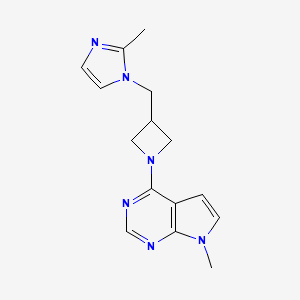 2-methyl-1-[(1-{7-methyl-7H-pyrrolo[2,3-d]pyrimidin-4-yl}azetidin-3-yl)methyl]-1H-imidazole