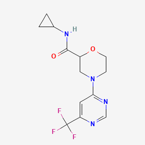 N-cyclopropyl-4-[6-(trifluoromethyl)pyrimidin-4-yl]morpholine-2-carboxamide