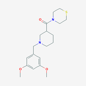 4-{1-[(3,5-Dimethoxyphenyl)methyl]piperidine-3-carbonyl}thiomorpholine