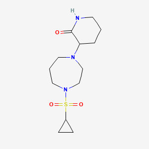 3-[4-(Cyclopropanesulfonyl)-1,4-diazepan-1-yl]piperidin-2-one