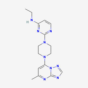 N-ethyl-2-(4-{5-methyl-[1,2,4]triazolo[1,5-a]pyrimidin-7-yl}piperazin-1-yl)pyrimidin-4-amine