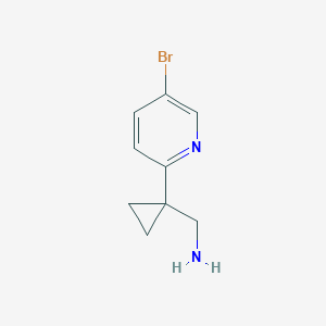 molecular formula C9H11BrN2 B1512182 (1-(5-Bromopyridin-2-YL)cyclopropyl)methanamine CAS No. 1196156-83-8