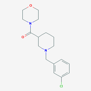 molecular formula C17H23ClN2O2 B15121824 4-{1-[(3-Chlorophenyl)methyl]piperidine-3-carbonyl}morpholine 