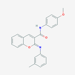 (2Z)-N-(4-methoxyphenyl)-2-[(3-methylphenyl)imino]-2H-chromene-3-carboxamide