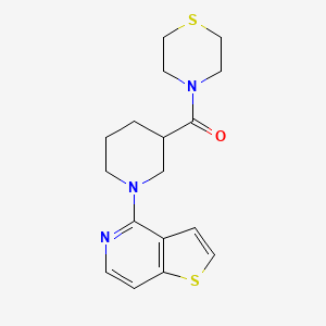 molecular formula C17H21N3OS2 B15121871 4-(1-{Thieno[3,2-c]pyridin-4-yl}piperidine-3-carbonyl)thiomorpholine 