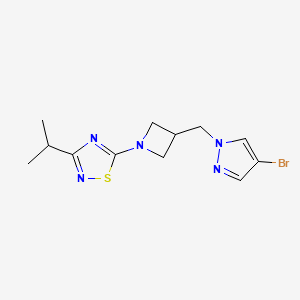 5-{3-[(4-bromo-1H-pyrazol-1-yl)methyl]azetidin-1-yl}-3-(propan-2-yl)-1,2,4-thiadiazole