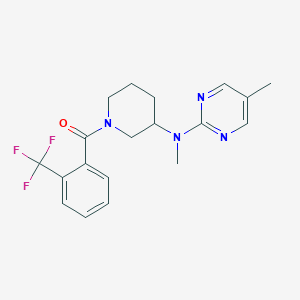 N,5-dimethyl-N-{1-[2-(trifluoromethyl)benzoyl]piperidin-3-yl}pyrimidin-2-amine