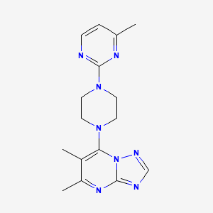 2-(4-{5,6-Dimethyl-[1,2,4]triazolo[1,5-a]pyrimidin-7-yl}piperazin-1-yl)-4-methylpyrimidine