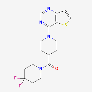 4-(4,4-Difluoropiperidine-1-carbonyl)-1-{thieno[3,2-d]pyrimidin-4-yl}piperidine