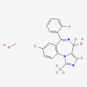 8-Chloro-3,4-dideuterio-6-(2-fluorophenyl)-1-(trideuteriomethyl)imidazo[1,5-a][1,4]benzodiazepin-4-ol;methanol