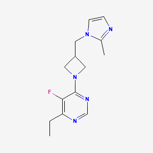 4-ethyl-5-fluoro-6-{3-[(2-methyl-1H-imidazol-1-yl)methyl]azetidin-1-yl}pyrimidine