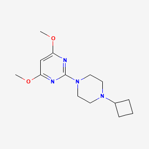 molecular formula C14H22N4O2 B15121974 2-(4-Cyclobutylpiperazin-1-yl)-4,6-dimethoxypyrimidine 