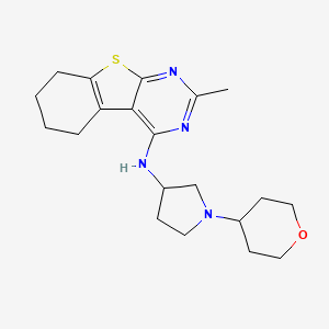 5-methyl-N-[1-(oxan-4-yl)pyrrolidin-3-yl]-8-thia-4,6-diazatricyclo[7.4.0.0^{2,7}]trideca-1(9),2,4,6-tetraen-3-amine