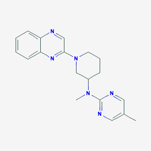 molecular formula C19H22N6 B15122001 N,5-dimethyl-N-[1-(quinoxalin-2-yl)piperidin-3-yl]pyrimidin-2-amine 