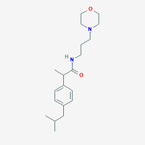 molecular formula C20H32N2O2 B15122023 2-[4-(2-methylpropyl)phenyl]-N-[3-(morpholin-4-yl)propyl]propanamide 